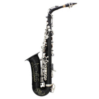Eb Alto Saxophone Brass Body Polished Finish Nickel Plated Keys Professional Bakelite Head Musical Instrument