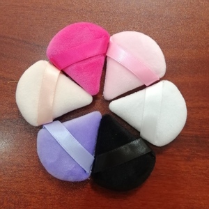 Lot de 3 houppettes triangulaires en velours, mini et grandes, super douces, pour le maquillage du visage et la poudre libre - Product Image 6