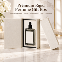 Boîte cadeau de luxe en carton rigide pour parfum et sérum de soin, en papier recyclé, avec logo personnalisé, dorure à chaud, revêtement UV, durable