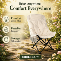 Chaise pliante d'extérieur durable et portable en tissu Oxford moderne avec cadre en acier au carbone, couleur personnalisable, sac de rangement inclus