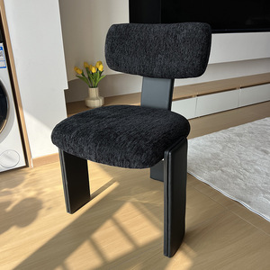 Chaise de salle à manger moderne, directement de l'usine, avec pieds en métal recouverts de PU et assise en tissu doux, pour la maison et la restauration - Product Image 2