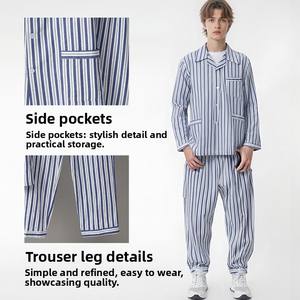 Conjunto de Bata de Paciente de Tela Dobby 100% Algodón, ODM, Pijama de Recuperación Postoperatoria, Ropa de Hospital para Enfermería, Unisex, para Unidades Psiquiátricas - Product Image 4