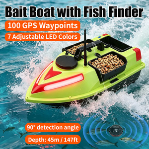 Barco <span class=keywords><strong>Cebador</strong></span> con Sonda, 100 Puntos de Referencia, GPS de Doble Satélite, Luces de 7 Colores, Autoluminoso, Carga de 2 kg, Retorno Automático a 500 m, Barco de Pesca - Product Image 4