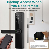 Serrure de porte intelligente à empreinte digitale SJJ avec application Tuya pour clavier tactile, carte IC RFID, entrée sans clé, en alliage d'aluminium, pour portes en bois
