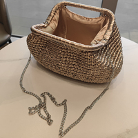 Nouveau modèle 2025, sac à main haut de gamme fait main en fil métallique crocheté pour femme