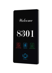 Panneau de sonnette <span class=keywords><strong>moderne</strong></span> à lumière LED pour hôtels touchant la plaque de porte d'<span class=keywords><strong>interphone</strong></span> en métal avec numéro de chambre - Product Image 4