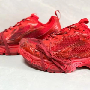 Red thick-soled fashionable sports <b>shoes</b>, luxurious and trendy, breathable tennis <b>shoes</b>, outdoor casual sports <b>shoes</b> - Product Image 1