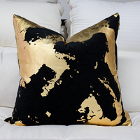 Coussin décoratif doré pour la maison, housse de canapé, coussins pour la maison, canapé, personnalisable