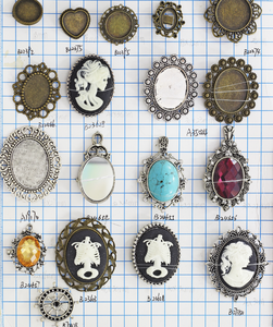 Cabochon caméo en résine, 12 pièces, bon marché, à dos plat - Product Image 2