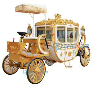 Calèche électrique royale victorienne blanche avec auvent pliable pour le tourisme et les transports spéciaux - Product Image 6