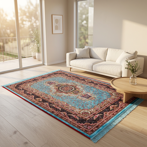 Luxury Handmade Pure Silk Designer Rug Modern Elegant Hand Knotted Washable <b>Non</b> <b>Slip</b> <b>Floor</b> Covering for Bedroom Living Room - Product Image 6