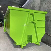 Conteneur de traitement des déchets à crochet de levage de 25 yards, bac de transport industriel pour déchets, conteneur à crochet de levage avec câble