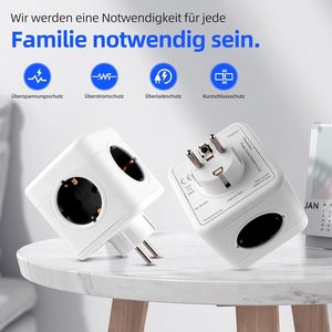 En Oferta: Enchufe Múltiple Sin Cable, Regleta de Enchufes Europeos, Adaptador de Enchufe 5 en 1 - Product Image 4