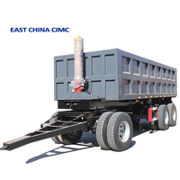 Usine exportation CIMC bas prix 2 essieux barre de tirage côté benne basculante pleine Traile barre d'attelage remorquage chariot camion remorque