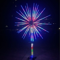 Feux d'artifice LED contrôlés à distance Lumières de paysage Modélisation extérieure dynamique pour cour Ingénierie décorative Feu d'artifice LED