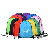 Sac à dos sportif personnalisé avec logo, en polyester, avec cordon de serrage, sac promotionnel, style décontracté, sacs à cordon en polyester pour la gym
