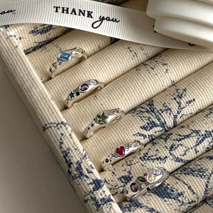 Nhẫn bạc zircon màu thời trang Hàn Quốc FY-JZ527 dành cho nữ, kiểu dáng thời thượng, thiết kế mở độc đáo, đang thịnh hành - Product Image 4