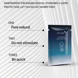 Mascherine organiche in tessuto viso senza parabeni idratanti E idratanti E con vitamine E acido ialuronico - Product Image 3