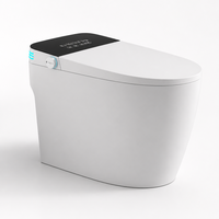 Pompe de surpression d'eau intelligente pour toilettes avec siphon en P, télécommande incluse, pression d'eau puissante et siège chauffant