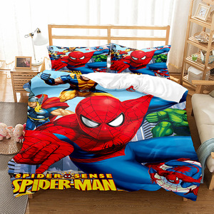 <strong>Spider</strong>-<strong>man</strong> Series Superhero Cartoon Children's Animation 3d Digital Printed Quilt Cover Pillowcase and <strong>Bedding</strong> Set - Product Image 2