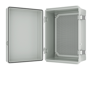 กล่องรวมสายไฟกันน้ำสีเทา IP67 ขนาด 400*300*180 มม. กล่องสวิตช์ไฟฟ้ากันฝน กล่องไฟฟ้าพลาสติก - Product Image 1