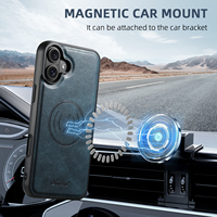 Coque de téléphone SUTENI pour iPhone 18 Pro Max, chargement magnétique sans fil, texture lisse effet cire, cuir synthétique de luxe, compatible 17 16 Plus 15 14 13