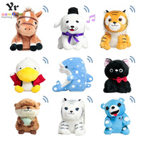Jouets en peluche doux électroniques parlants personnalisés cheval électrique en peluche musique chanter danse jouets en peluche électroniques