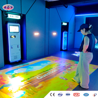 Système de divertissement à monnayeur : Solution de jeu de projection interactive au sol avec projecteur mobile pour centre de loisirs familial