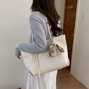 Sac fourre-tout minimaliste en cuir PU pour femme, grande capacité, léger, sac à main pour le travail quotidien - Product Image 3