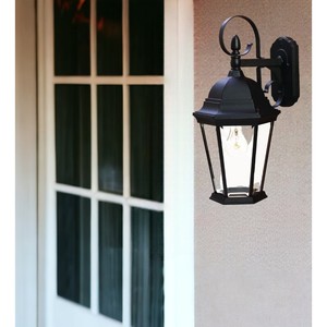 Luce da parete per esterni HMS XL altalena nera opaca - Product Image 2