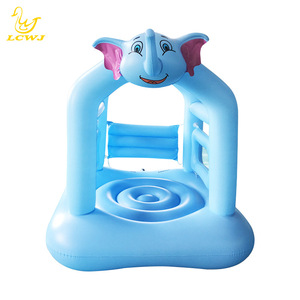 ปราสาทเป่าลมโลว์จ 165x150x150 ซม. ช้างสีฟ้า ของเล่นสนามเด็กเล่นสำหรับใช้ในบ้าน - Product Image 3