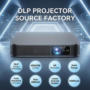 Mini projecteur vidéo Android 13.0 avec résolution WiFi 4K Haut-parleurs intégrés Objectif DLP pour la diffusion de films et d'émissions de télévision 2G RAM - Product Image 1