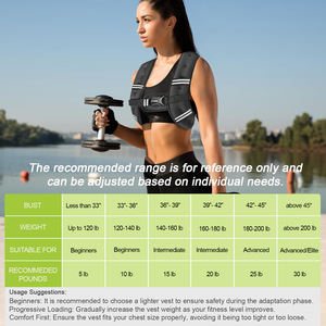 أزياء اكس لاب توب الرجال النساء سترة الوزن لوحة الركض الجري اللياقة البدنية قابل للتعديل عاكس 6 رطل سترة الوزن - Product Image 6