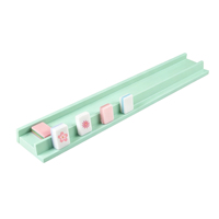 Support et pousseur de mahjong en bois de 19 pouces, peints sur mesure, lot de 4 supports de tuiles de mahjong en bois