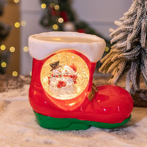 Creative New Christmas <b>Boots</b> Music Lights Battery/USB Powered Christmas Decoration Gifts Crafts Music <b>Box</b> Crystal Snowball Gift - Product Image 6