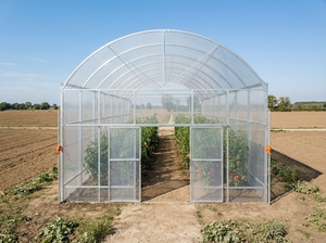 Serres agricoles en film plastique à simple travée et double couche, grande taille, avec couverture transparente, fabrication OEM - Product Image 5