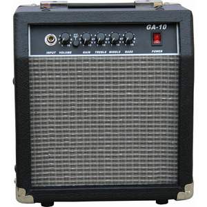 Quality 10 WATTs Electric Guitar &amp; Bass Amplifier with 6.5" 4 Ohm Speaker Headphone Jack Wood &amp; Steel Construction FCC Certified - Product Image 1