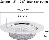 Lot de 2 drains de douche et évier de cuisine en acier inoxydable respectueux de l'environnement, attrape-cheveux, facile à nettoyer.