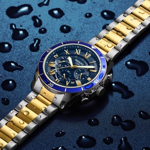 Reloj de Cuarzo de Lujo Drioshipping, Esfera de 44 mm, Estilo Ejecutivo/Moda, Aleación, Resistente al Agua, Correa de Cuero de 22 mm de Ancho - Product Image 2