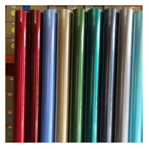 Rollos de Vinilo para Envoltura de Vehículos, 1.52m X 17m, PVC, Cristal, Metalizado, Brillante, para Carrocería, Color Dorado Cromado - Product Image 1