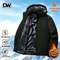 Veste d'hiver pour homme, doublée polaire, coupe-vent, respirante, épaisse et chaude, avec fermeture éclair frontale et capuche, personnalisable avec logo, vente en gros