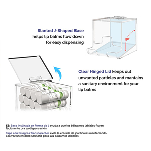 Hiện đại rõ ràng nhựa xách tay Lip Balm Dispenser <span class=keywords><strong>Countertop</strong></span> son môi Lip glosses hiển thị đứng tinh dầu tổ chức hộp - Product Image 5