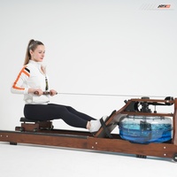 Rameur aquatique avec cadre en bois massif pour entraînement cardio fitness à domicile