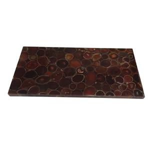 Table de réception en agate rouge onyx, table de salle à manger, décoration intérieure, comptoir de bar, zones de salle à manger, grand plateau de table, plateau de vanité, décoration - Product Image 3