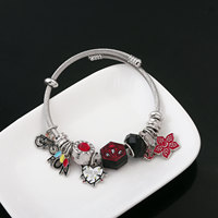 Bracelet en argent avec breloques de film et de série TV, thème vélo et course, idéal pour les fans, cadeau et décoration - Grande Vente