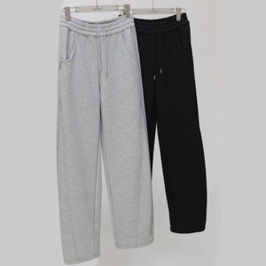Ensemble de pantalon en molleton pour <span class=keywords><strong>femme</strong></span> de haute qualité, pantalon large à cordon de serrage, doublure chaude, streetwear décontracté d'hiver, survêtement - Product Image 1