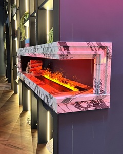 Muebles interiores Chimenea <span class=keywords><strong>de</strong></span> madera eléctrica empotrada decorativa 3D incorporada Vidrio montado <span class=keywords><strong>en</strong></span> <span class=keywords><strong>la</strong></span> <span class=keywords><strong>pared</strong></span> Chimenea <span class=keywords><strong>de</strong></span> vapor <span class=keywords><strong>de</strong></span> agua <span class=keywords><strong>de</strong></span> 3 lados - Product Image 2