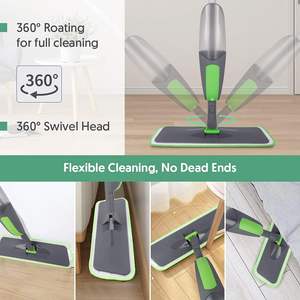 Mopa de microfibra al por mayor con mango de acero y extensible para limpieza de suelos, alta tasa de deshidratación, 1 cabezal de mopa incluido - Product Image 4