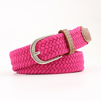 Ceintures élastiques tressées pour enfants, garçons et filles, pour jeans, uniformes scolaires, pantalons, avec boucle