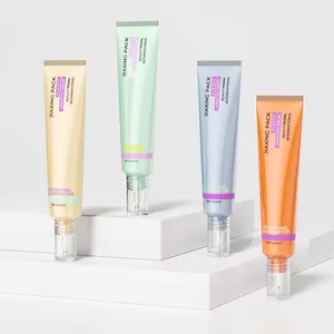 Tabung serum plastik 40ml, tabung kosong lembut krim mata dengan ujung nozzle